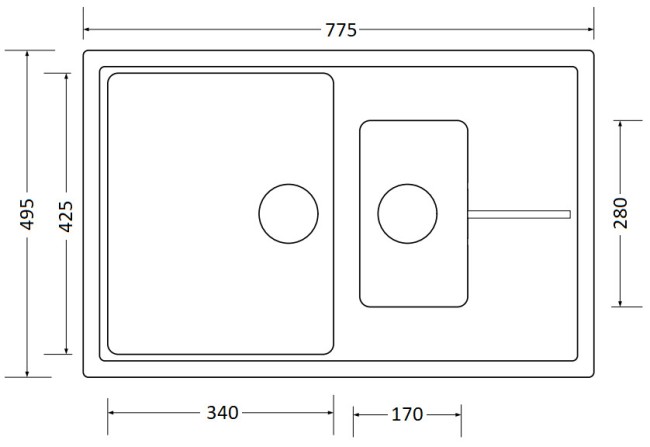 Кухонная мойка Kuppersberg Modena 60 NL 1,5B1D grey rock Кухонная мойка Kuppersberg Modena 60 NL 1,5B1D grey rock