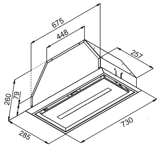 Встраиваемая вытяжка Kuppersberg INBOX 73 W