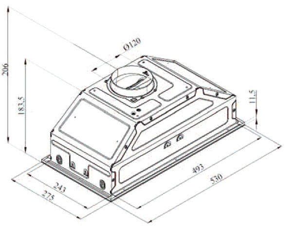 Встраиваемая вытяжка Darina Built in M605W Встраиваемая вытяжка Darina Built in M605W