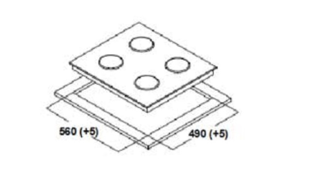 Встраиваемая газовая варочная панель Oasis P-MRT (F)