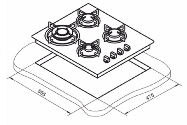 Встраиваемая газовая варочная панель Darina GM311 W Встраиваемая газовая варочная панель Darina GM311 W
