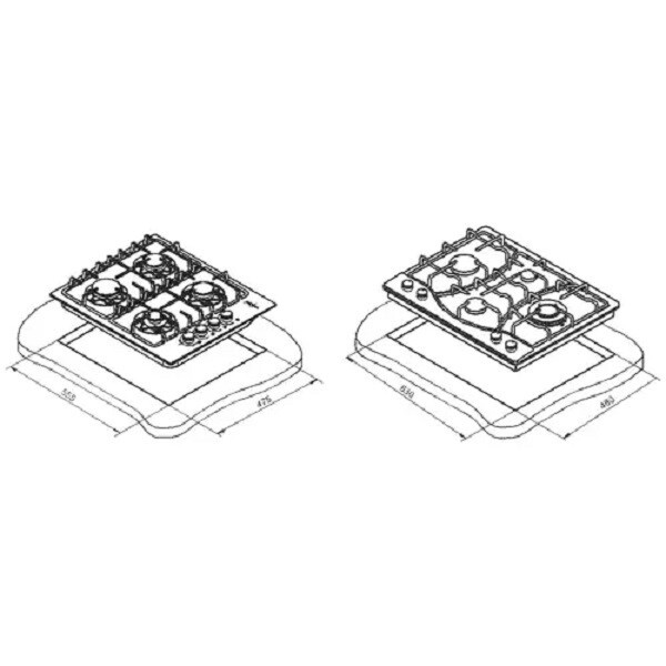 Встраиваемая газовая варочная панель Darina GM311 W Встраиваемая газовая варочная панель Darina GM311 W
