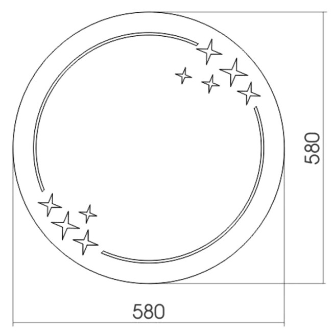 Зеркало Silver mirrors D580 Звезда (00000234) Зеркало Silver mirrors D580 Звезда (00000234)