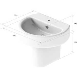 SANITA LUXE Best lux norway умывальник 44, 5
55см, белый