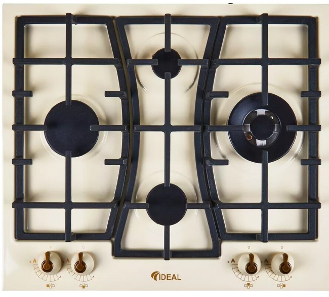 Встраиваемая газовая варочная панель Ideal 35227N молочный