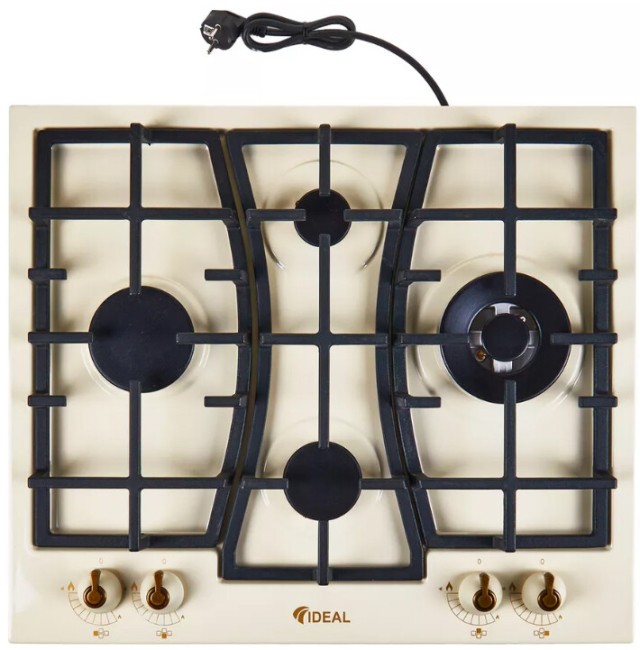 Встраиваемая газовая варочная панель Ideal 35227N молочный