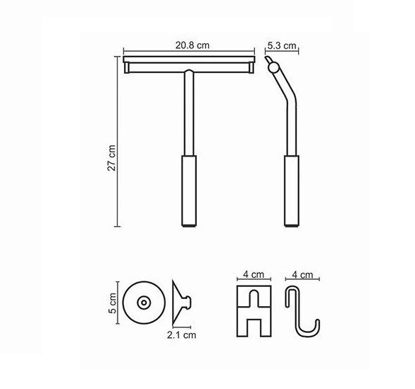 Скребок для душевой кабины WasserKraft K-211W Скребок для душевой кабины WasserKraft K-211W