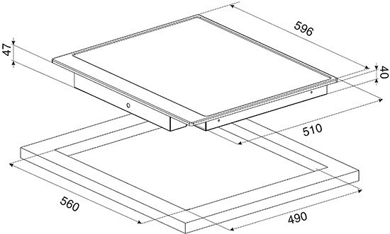 Встраиваемая электрическая варочная панель Smeg P864AO