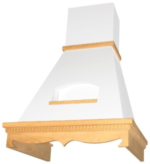 Каминная вытяжка Elikor Бельведер 60 бежевый/дуб неокрашенный