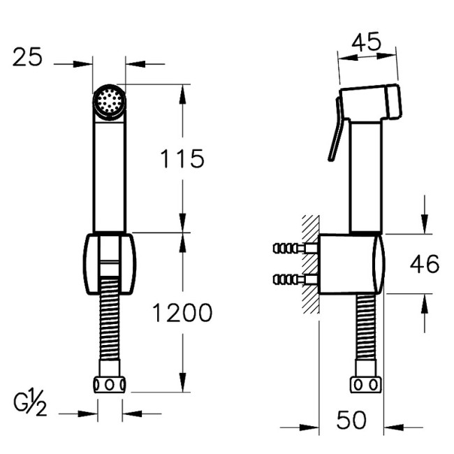 Гигиенический душ Vitra A45747 Гигиенический душ Vitra A45747