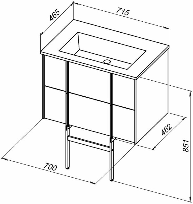 Тумба ALLEN BRAU REALITY 71, cement grey matt (1.32004.CGM) Тумба ALLEN BRAU REALITY 71, cement grey matt (1.32004.CGM)