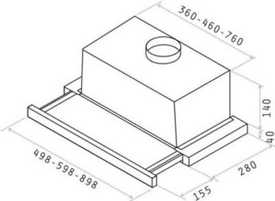 Встраиваемая вытяжка Jetair Aurora LX/CR/F/60