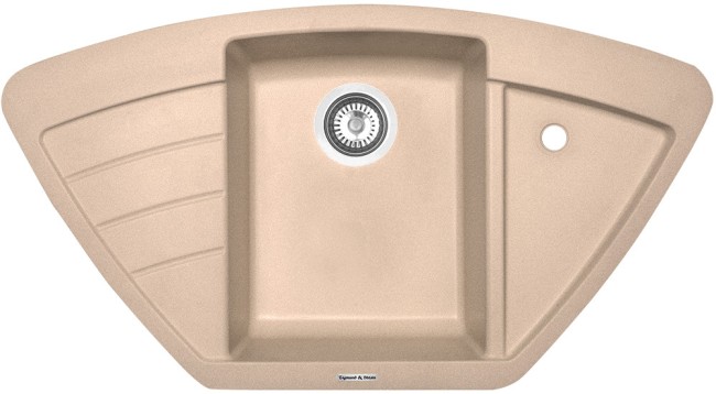 Кухонная мойка Zigmund & Shtain ECKIG 900 топленое молоко Кухонная мойка Zigmund & Shtain ECKIG 900 топленое молоко