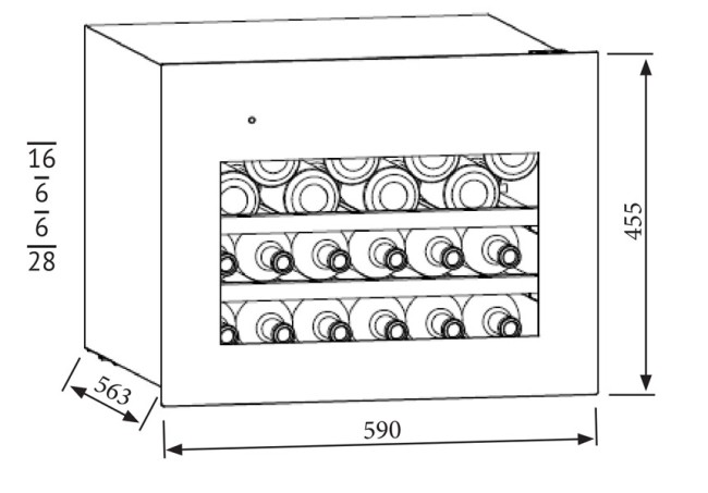 Встраиваемый винный шкаф Korting KFW 501 SL GN Встраиваемый винный шкаф Korting KFW 501 SL GN
