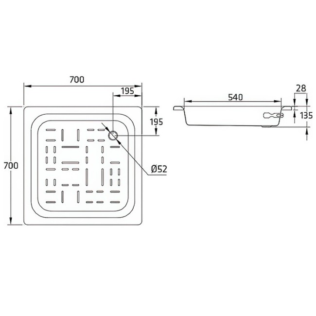 Душевой поддон BLB UNIVERSAL SG (CF7012001) Душевой поддон BLB UNIVERSAL SG (CF7012001)