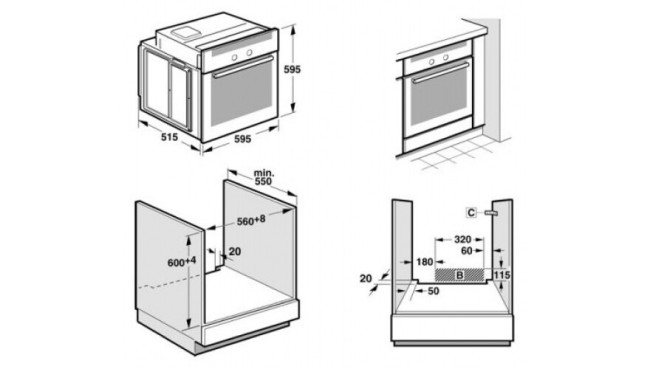 Встраиваемый электрический духовой шкаф Bosch HBA23B252E