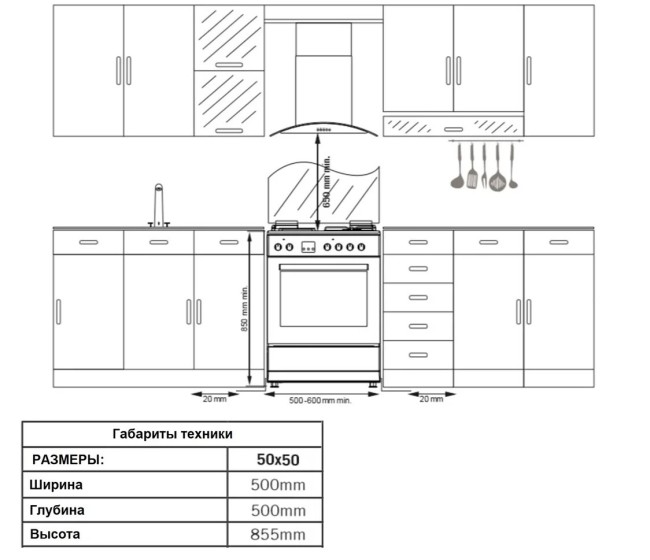 Комбинированная плита LuxDorf F50MW43051