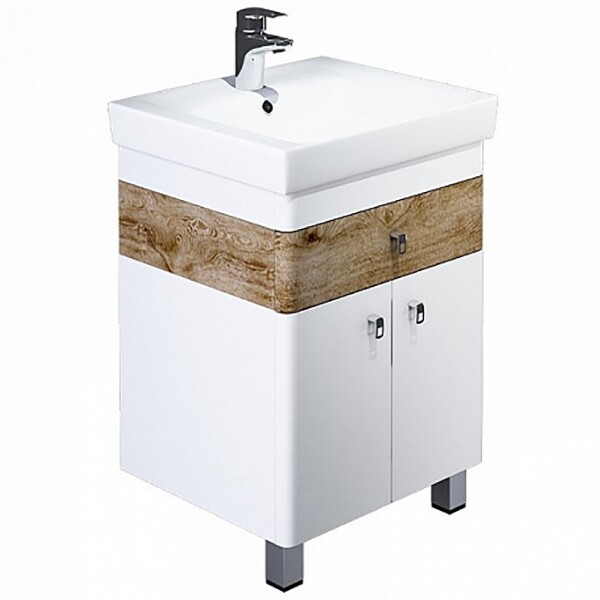 Тумба с раковиной Iddis Carlow 55 (CAR55W2i95K) белый/дерево