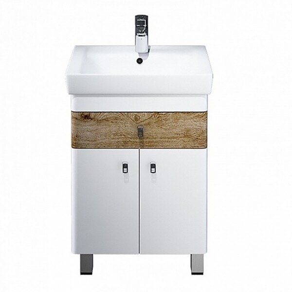 Тумба с раковиной Iddis Carlow 55 (CAR55W2i95K) белый/дерево