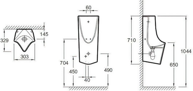 Писсуар Jacob Delafon Struktura с сенсором белый (EZA032-00) Писсуар Jacob Delafon Struktura с сенсором белый (EZA032-00)