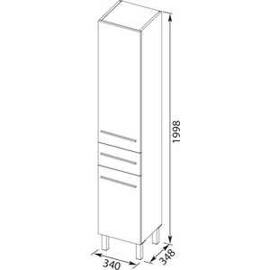 Пенал Aquanet напольный Верона 35 цвет белый (178970) Пенал Aquanet напольный Верона 35 цвет белый (178970)