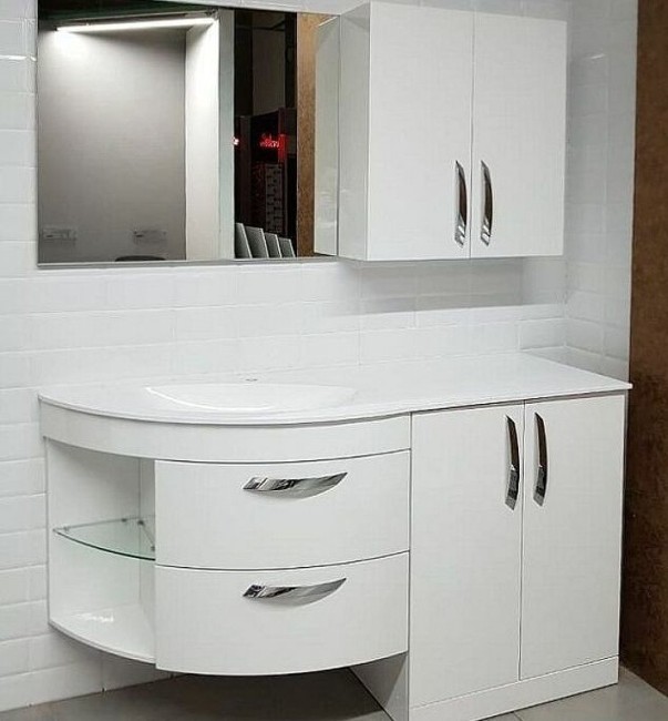 Шкаф De Aqua Трио Люкс подвесной Белый (185075) Шкаф De Aqua Трио Люкс подвесной Белый (185075)