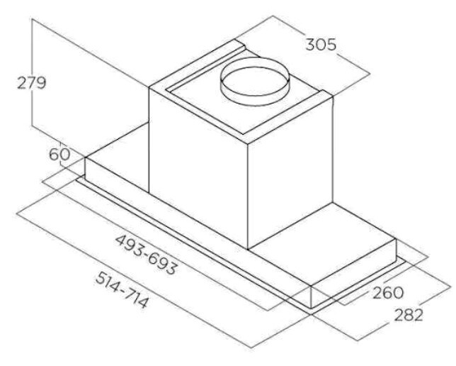 Встраиваемая вытяжка Elica Hidden 2.0 @ IX/A/52 Встраиваемая вытяжка Elica Hidden 2.0 @ IX/A/52