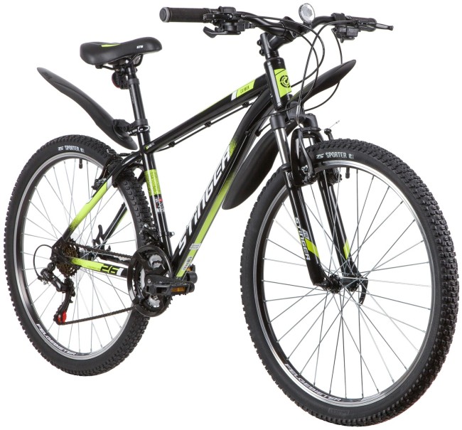 Велосипед Stinger 26SHV.CAIMAN.16BK0 черный 139817 Велосипед Stinger 26SHV.CAIMAN.16BK0 черный 139817
