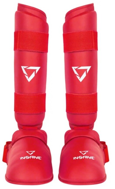 Защита голень-стопа Insane FERRUM IN22-SG200-K ПУ красный S Защита голень-стопа Insane FERRUM IN22-SG200-K ПУ красный S