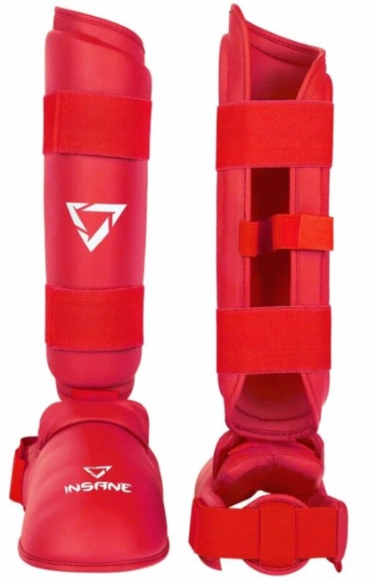 Защита голень-стопа Insane FERRUM IN22-SG200-K ПУ красный S Защита голень-стопа Insane FERRUM IN22-SG200-K ПУ красный S