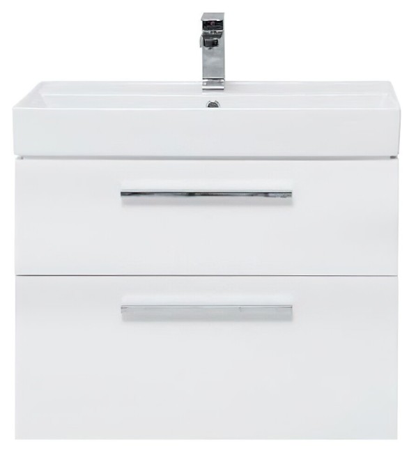 Тумба с раковиной Riho Nova 75 2 ящ. цв.бел. глянец (245254) Тумба с раковиной Riho Nova 75 2 ящ. цв.бел. глянец (245254)