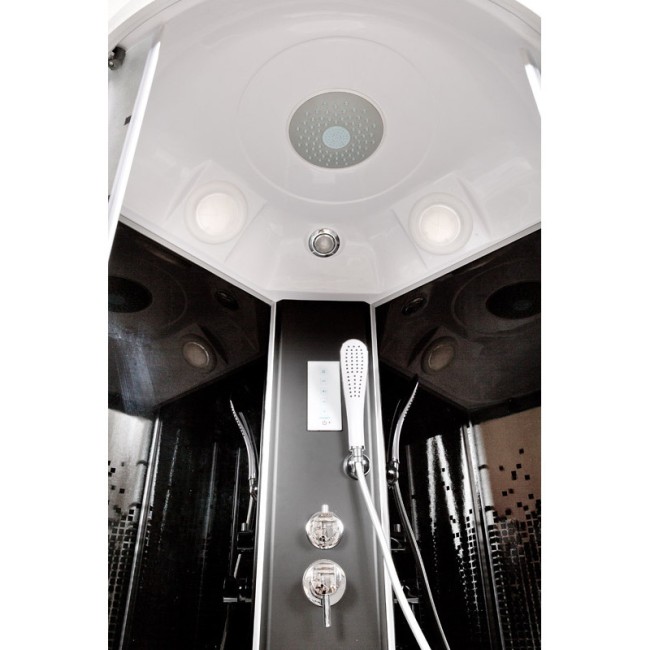 Душевая кабина Deto L 810 с гидромассажем и электрикой черный