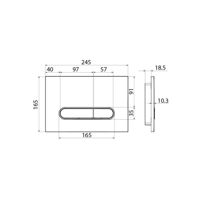 Клавиша смыва Iddis Unifix 031 (UNI31CHi77) хром