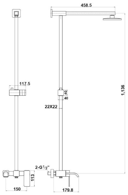 Душевая система Timo Sahara SX-1115/00 new chrome