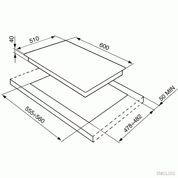 Встраиваемая газовая варочная панель Smeg PX164L Встраиваемая газовая варочная панель Smeg PX164L