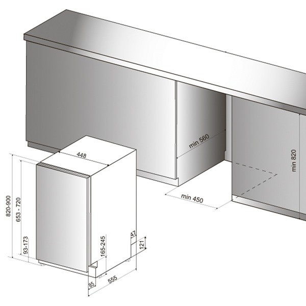 Встраиваемая посудомоечная машина Indesit DSIE 2B10