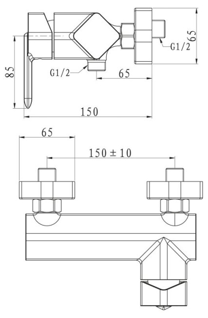 Смеситель для душа BelBagno Crystal CRY-ESDM-CRM