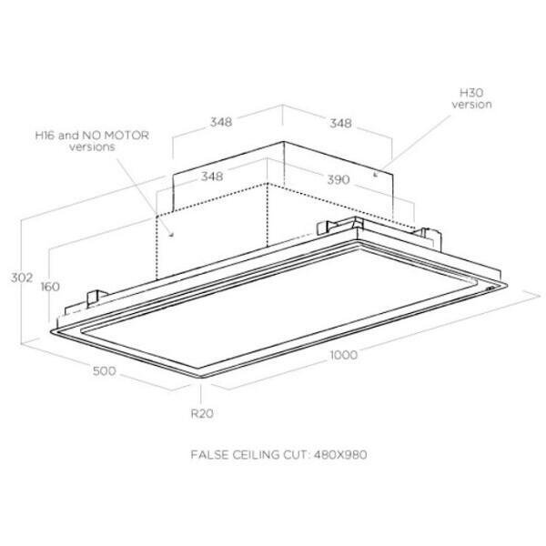 Встраиваемая вытяжка Elica Illusion No Motor BL MAT/A/100