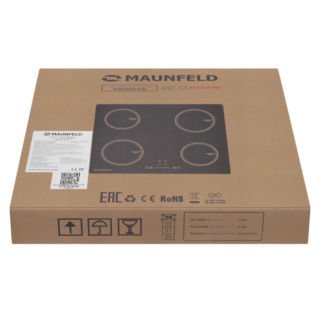 Встраиваемая индукционная варочная панель Maunfeld AVI594FBK Встраиваемая индукционная варочная панель Maunfeld AVI594FBK