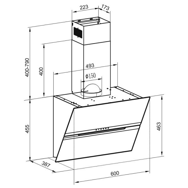 Каминная вытяжка Zigmund & Shtain K 147.6 B Каминная вытяжка Zigmund & Shtain K 147.6 B