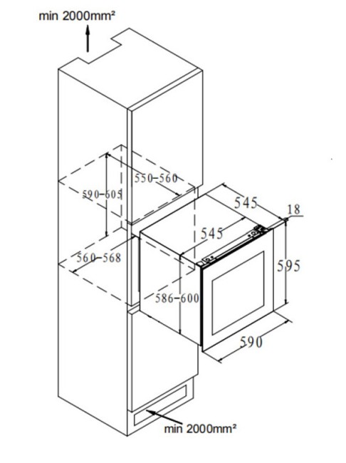 Встраиваемый винный шкаф Korting KFW 604 DB GN Встраиваемый винный шкаф Korting KFW 604 DB GN
