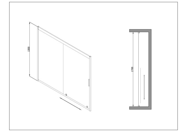 Душевая шторка AM.PM Gem W90S-1701150MT