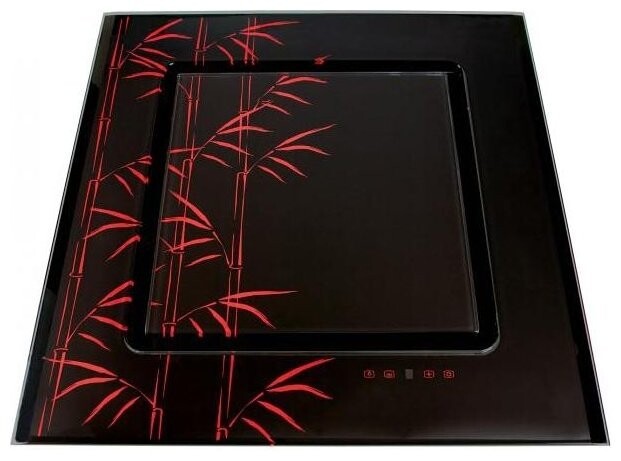 Каминная вытяжка Elikor Оникс Art 90 черный/бамбук