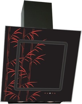 Каминная вытяжка Elikor Оникс Art 90 черный/бамбук