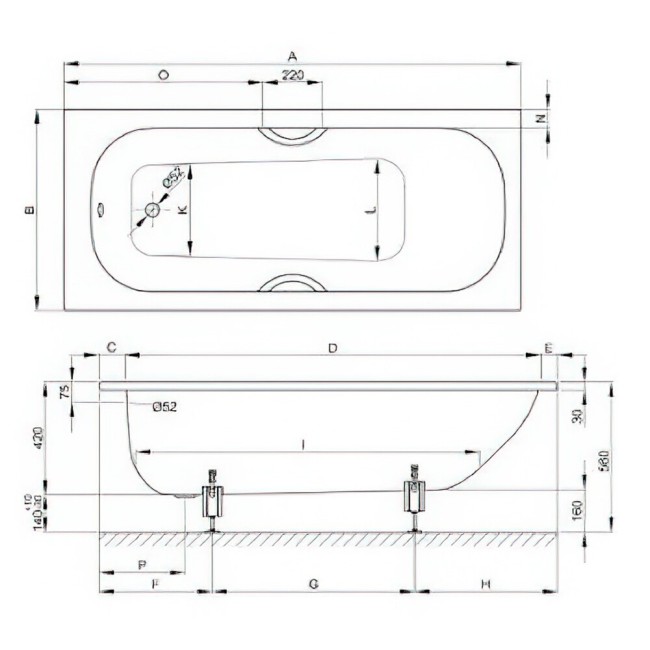 Ванна стальная Bette BETTEFORM (2947-000ASAD)