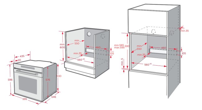 Встраиваемый электрический духовой шкаф Leran EOE 6785 WG