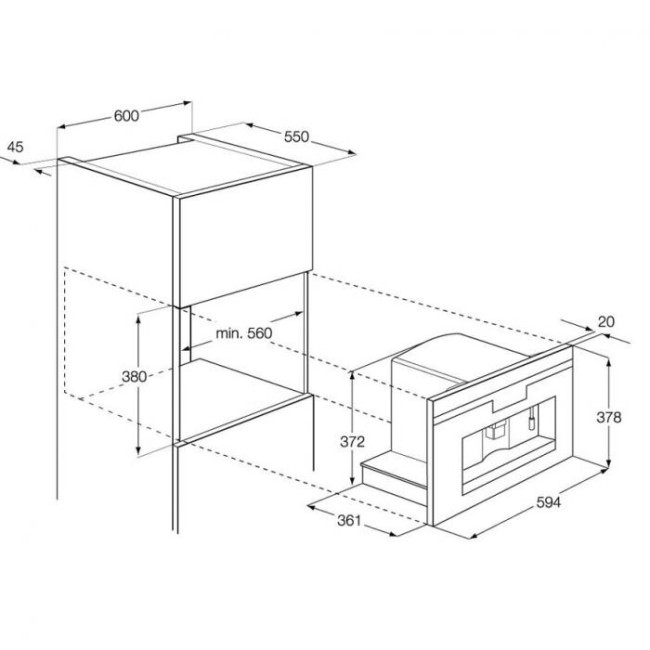Встраиваемая кофемашина Aeg PE 4551M