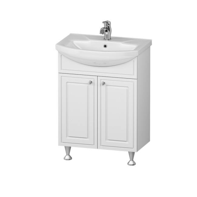 Тумба с раковиной RedBlu by Damixa Palace One M41-FSX0601WG-WCC060 белый глянцевый Тумба с раковиной RedBlu by Damixa Palace One M41-FSX0601WG-WCC060 белый глянцевый