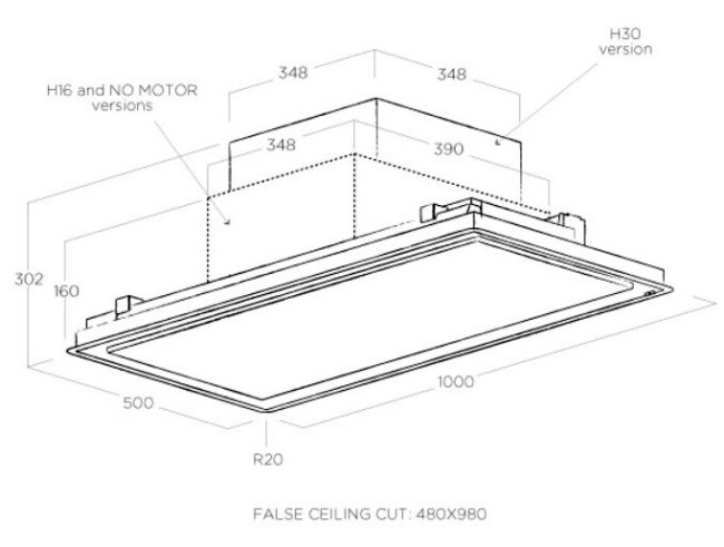 Встраиваемая вытяжка Elica Illusion H30 BL MAT/A/100
