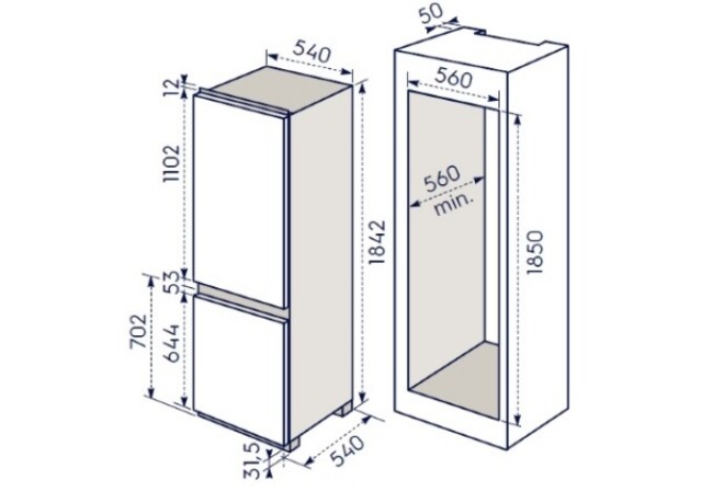 Встраиваемый холодильник Electrolux ENN 3154 AOW